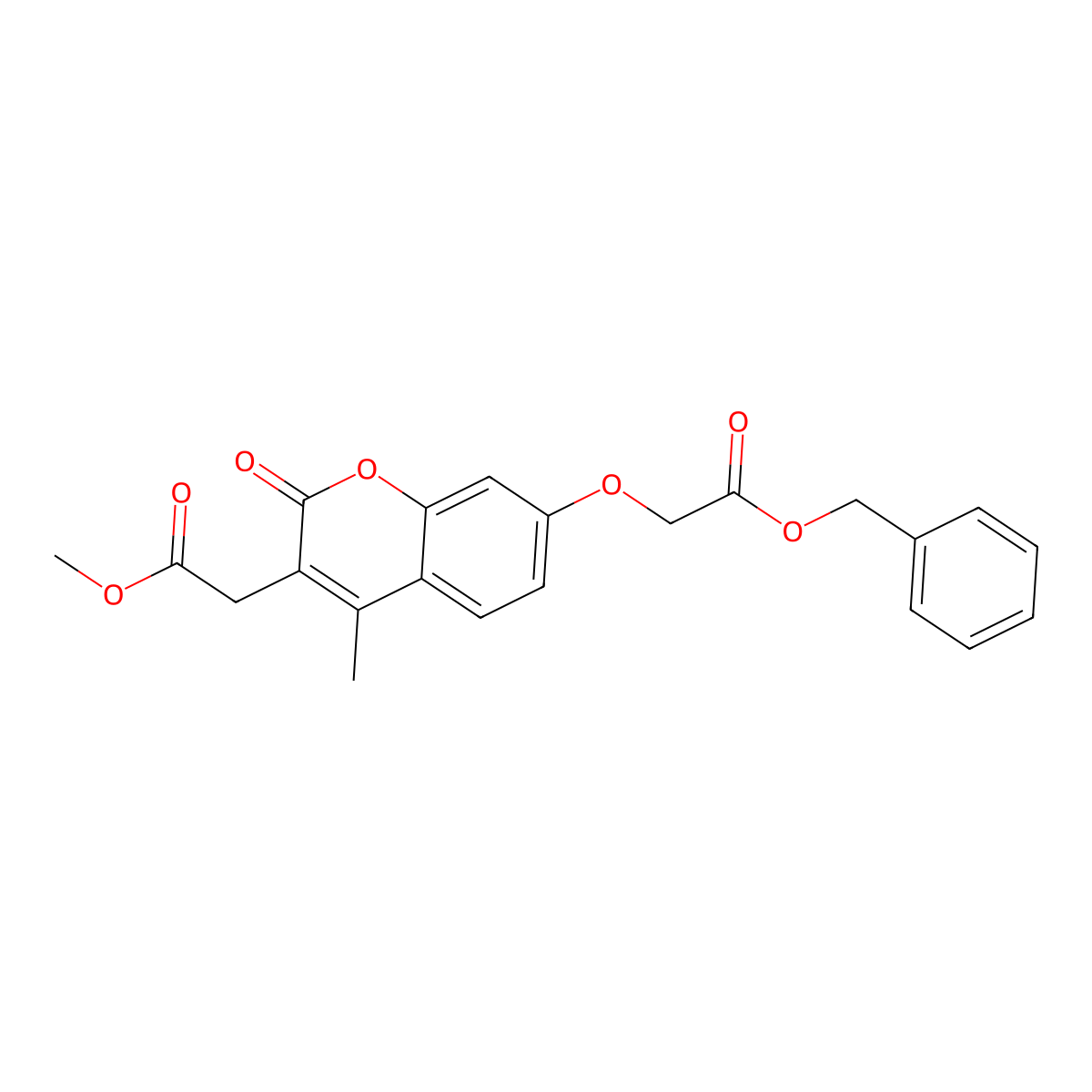 methyl {7-[2-(benzyloxy)-2-oxoethoxy]-4-methyl-2-oxo-2H-chromen-3-yl}acetate molecular structure, CAS 708228-96-0