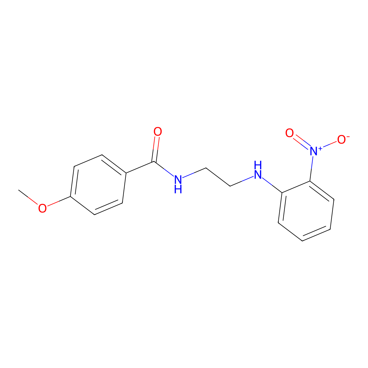 4-methoxy-N-{2-[(2-nitrophenyl)amino]ethyl}benzamide molecular structure, CAS 708228-97-1