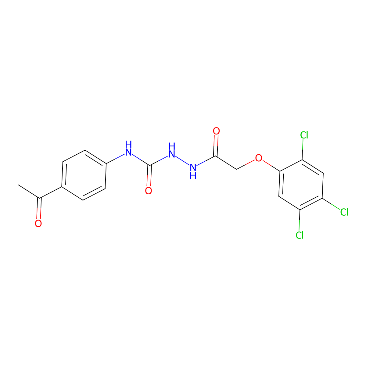 1-(4-Acetylphenyl)-3-[[2-(2,4,5-trichlorophenoxy)acetyl]amino]urea molecular structure, CAS 708229-26-9