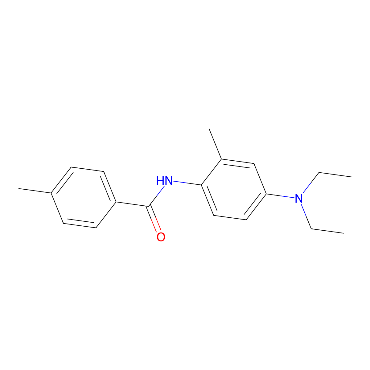 N-[4-(diethylamino)-2-methylphenyl]-4-methylbenzamide molecular structure, CAS 708229-77-0