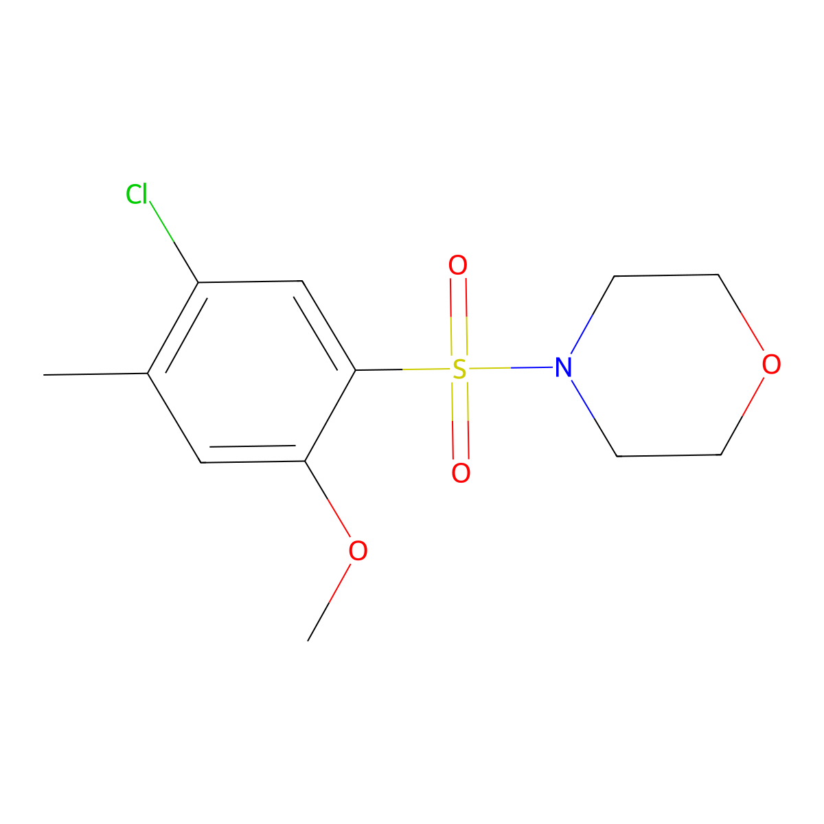 4-(5-Chloro-2-methoxy-4-methylphenyl)sulfonylmorpholine molecular structure, CAS 708229-83-8