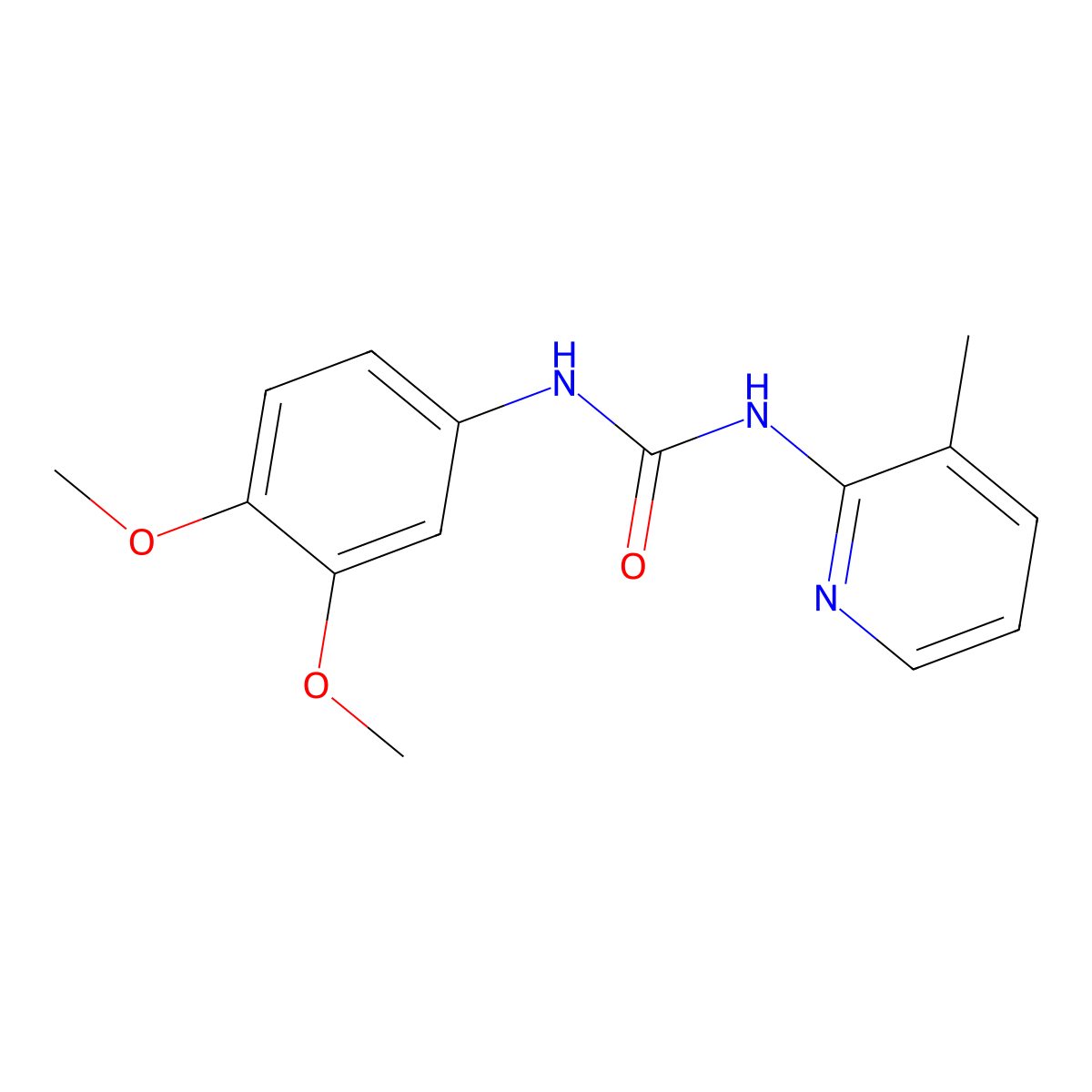 1-(3,4-Dimethoxyphenyl)-3-(3-methylpyridin-2-yl)urea molecular structure, CAS 708229-88-3