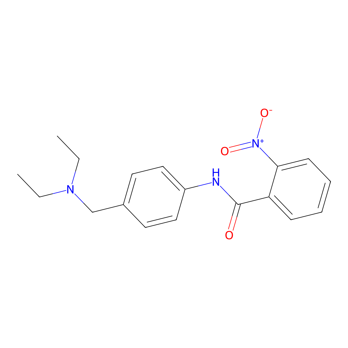 N-{4-[(diethylamino)methyl]phenyl}-2-nitrobenzamide molecular structure, CAS 708230-14-2