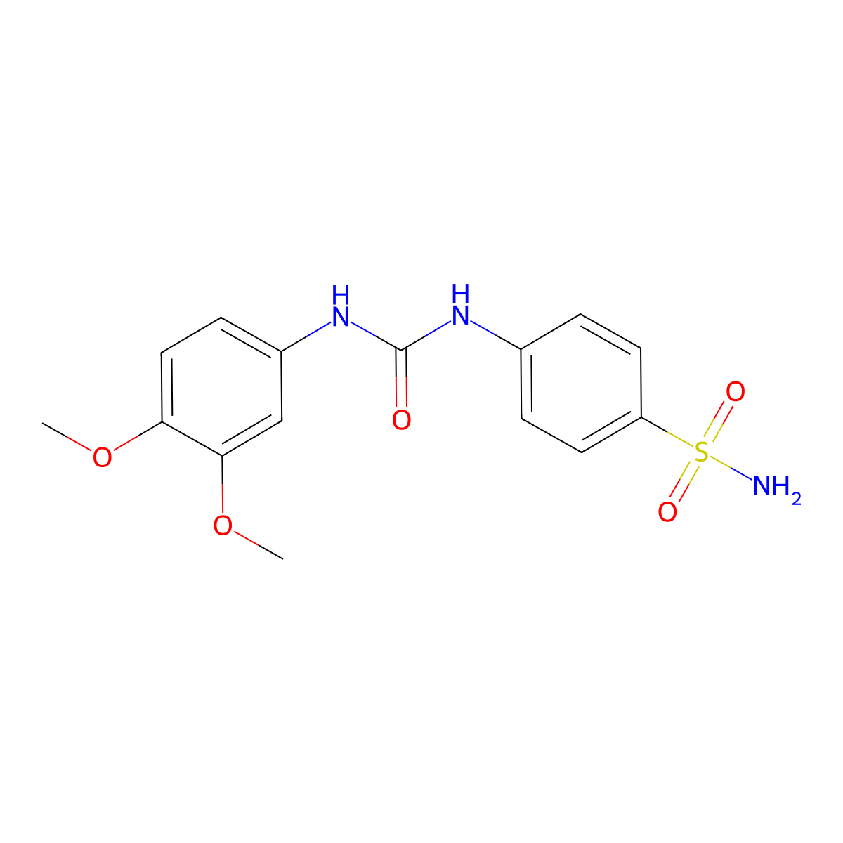 1-(3,4-Dimethoxyphenyl)-3-(4-sulfamoylphenyl)urea molecular structure, CAS 708230-27-7