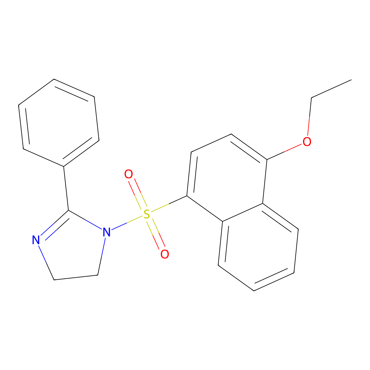 1-(4-Ethoxynaphthalen-1-yl)sulfonyl-2-phenyl-4,5-dihydroimidazole molecular structure, CAS 708230-29-9