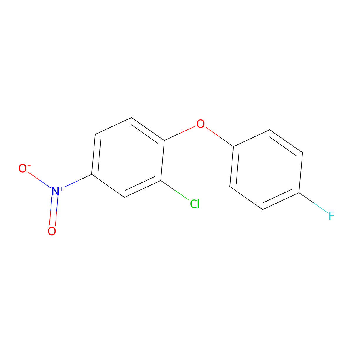 2-Chloro-1-(4-fluorophenoxy)-4-nitrobenzene molecular structure, CAS 708230-57-3