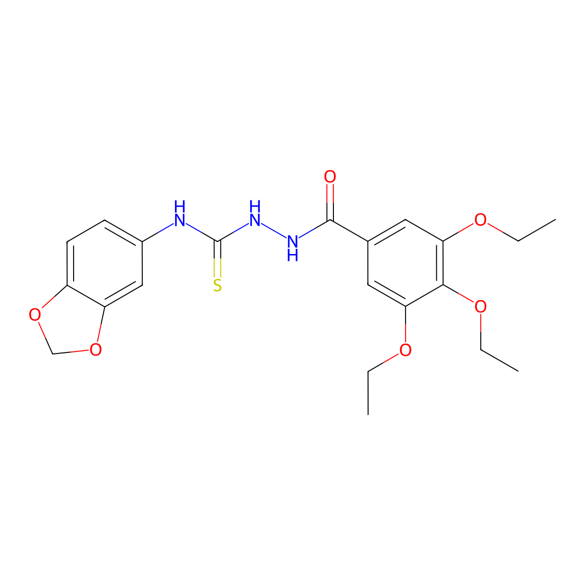 1-(1,3-Benzodioxol-5-yl)-3-[(3,4,5-triethoxybenzoyl)amino]thiourea molecular structure, CAS 708230-73-3
