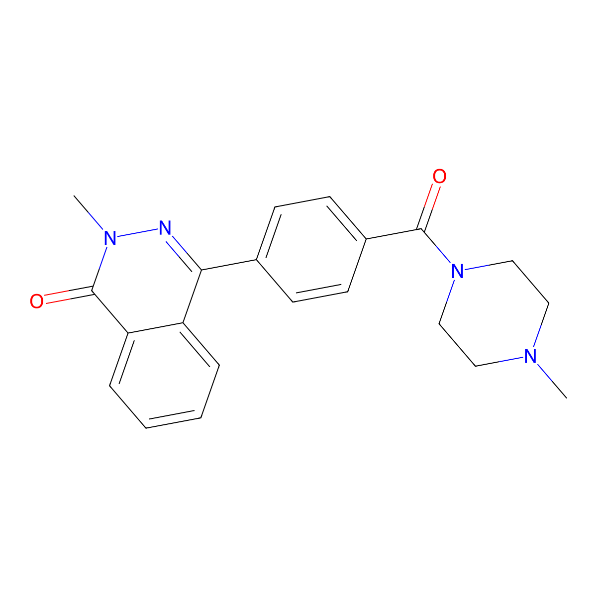 2-Methyl-4-[4-(4-methylpiperazine-1-carbonyl)phenyl]phthalazin-1-one molecular structure, CAS 708231-38-3