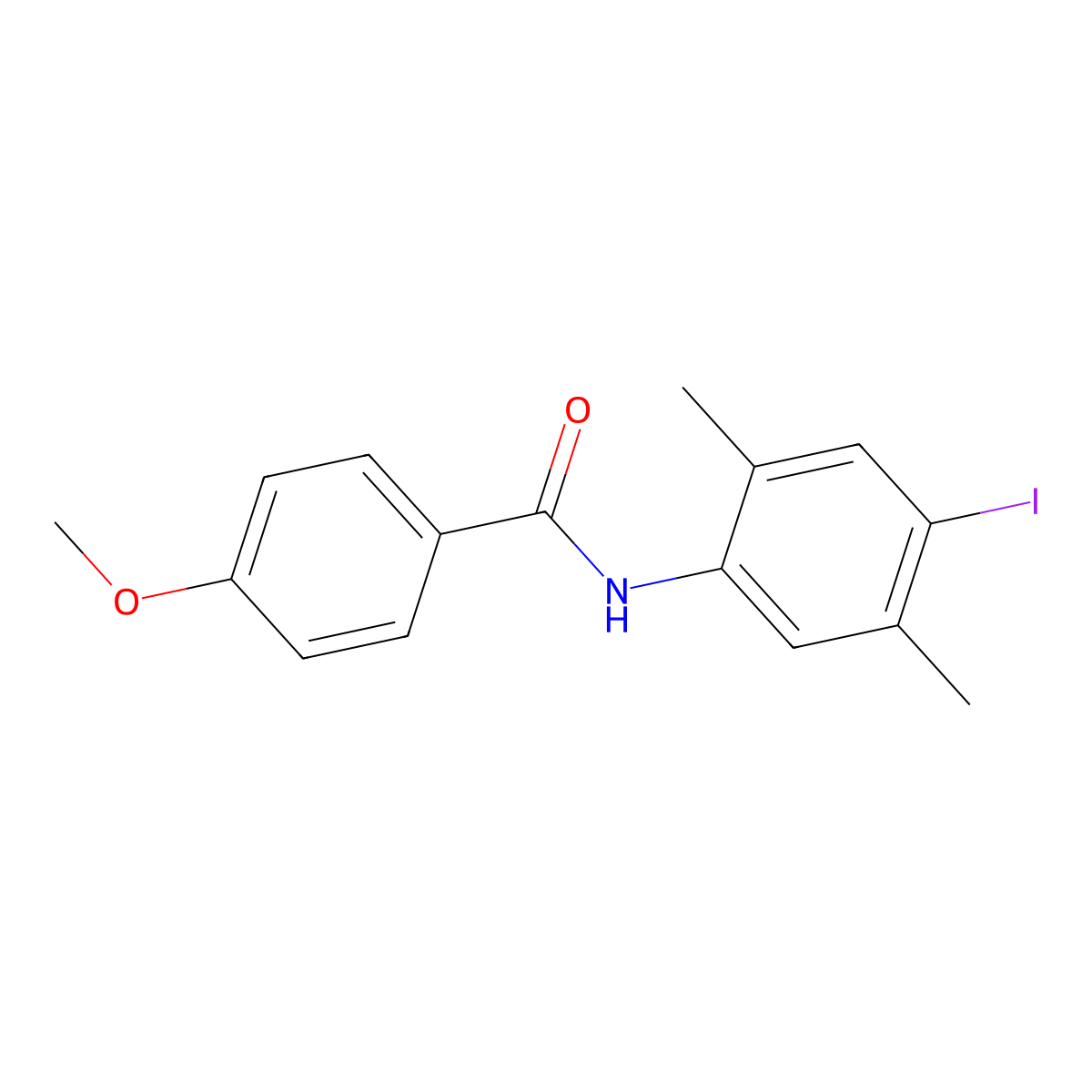 N-(4-iodo-2,5-dimethylphenyl)-4-methoxybenzamide molecular structure, CAS 708231-60-1
