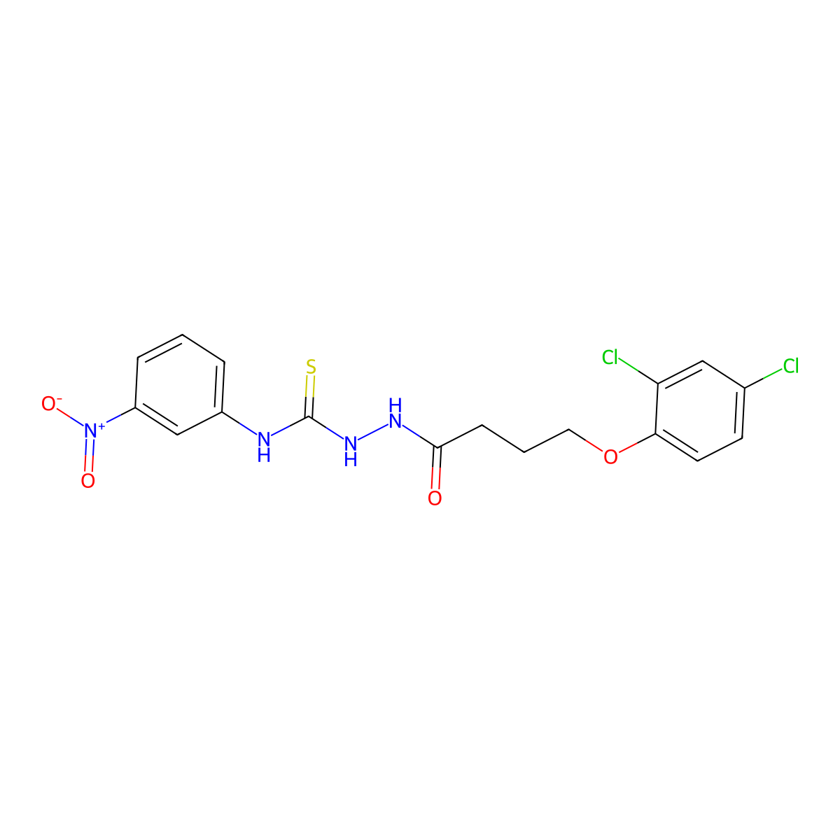 1-[4-(2,4-Dichlorophenoxy)butanoylamino]-3-(3-nitrophenyl)thiourea molecular structure, CAS 708232-82-0