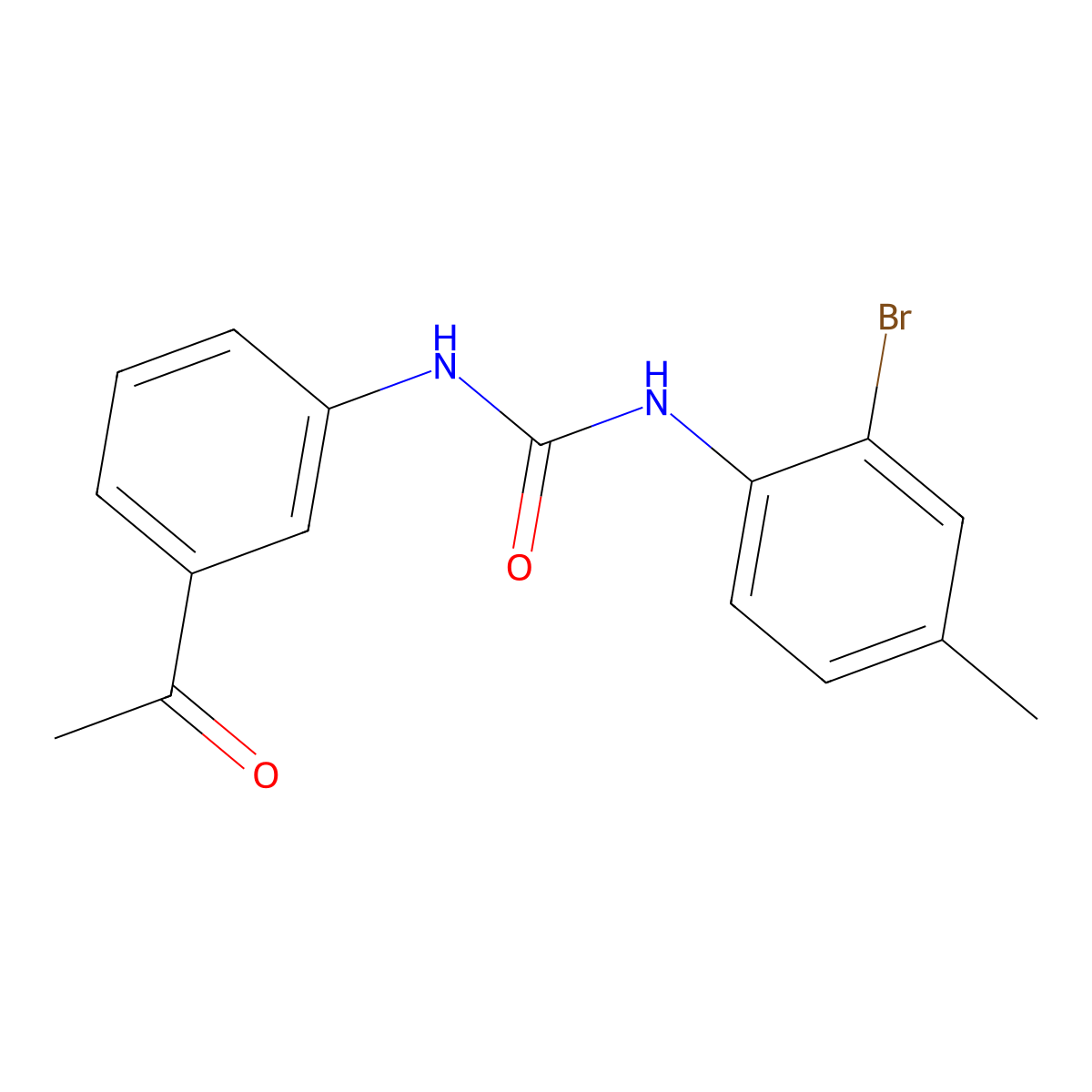 1-(3-Acetylphenyl)-3-(2-bromo-4-methylphenyl)urea molecular structure, CAS 708232-94-4