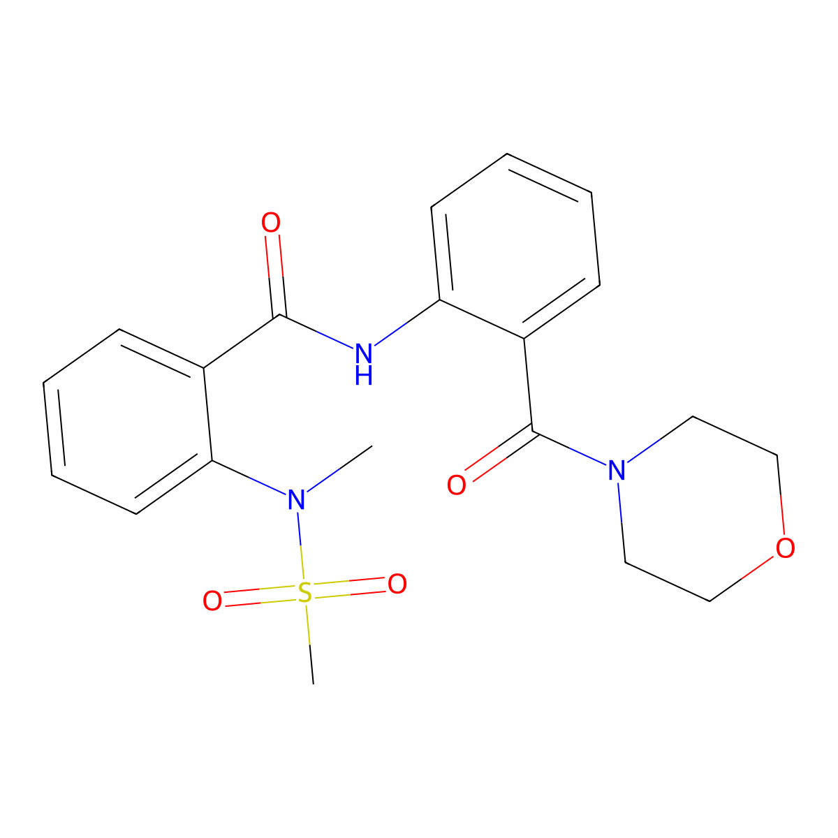 2-[methyl(methylsulfonyl)amino]-N-[2-(morpholine-4-carbonyl)phenyl]benzamide molecular structure, CAS 708232-95-5