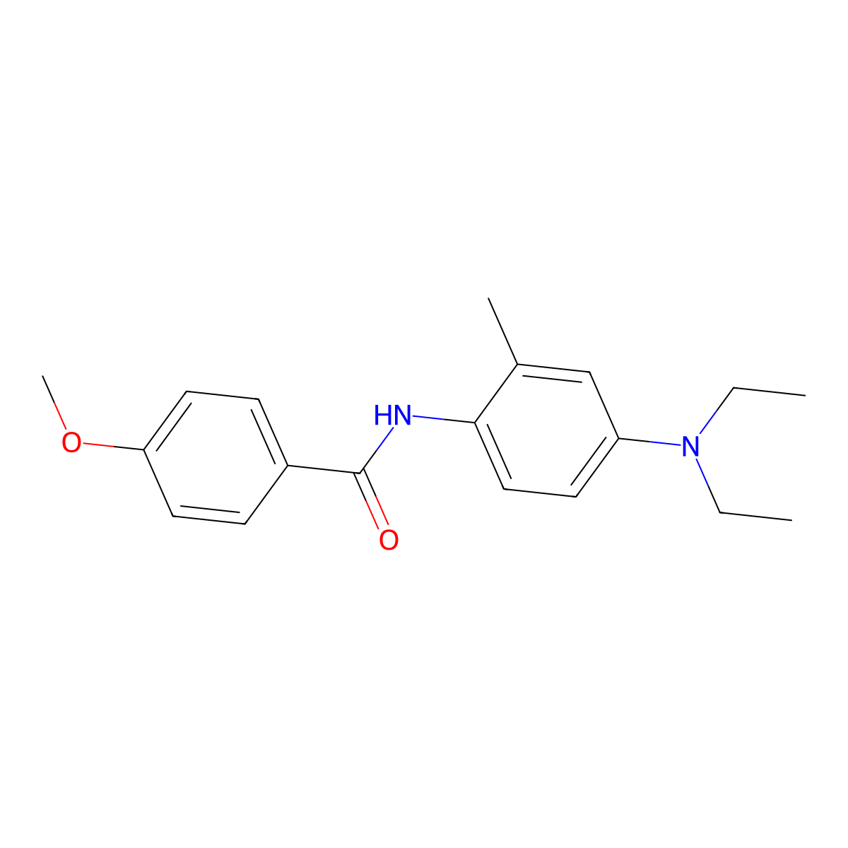N-[4-(diethylamino)-2-methylphenyl]-4-methoxybenzamide molecular structure, CAS 708233-52-7