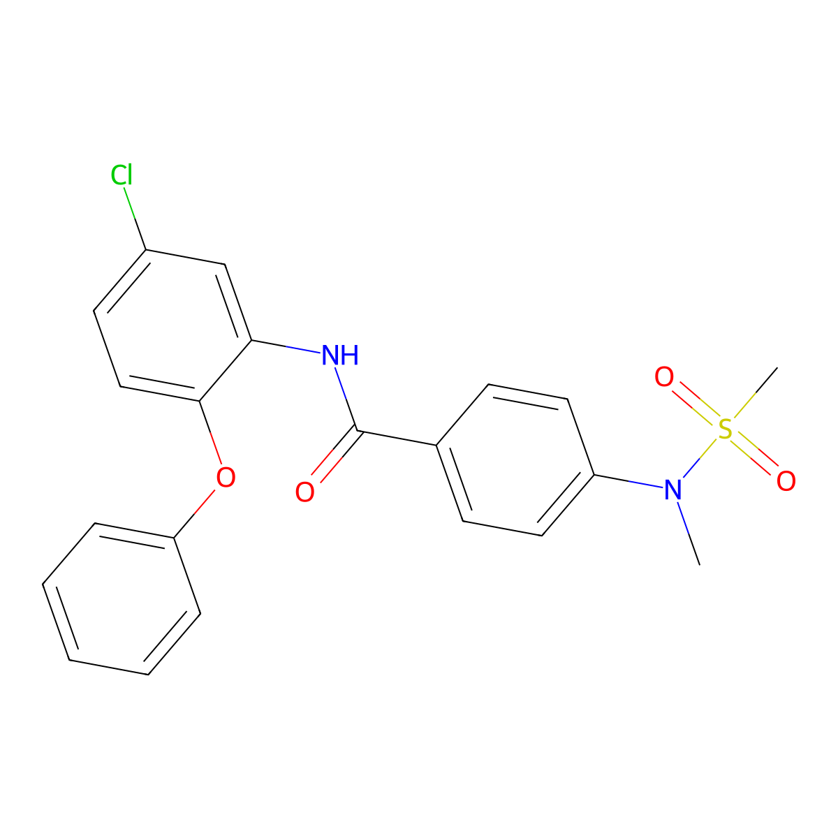 N-(5-chloro-2-phenoxyphenyl)-4-[methyl(methylsulfonyl)amino]benzamide molecular structure, CAS 708233-76-5