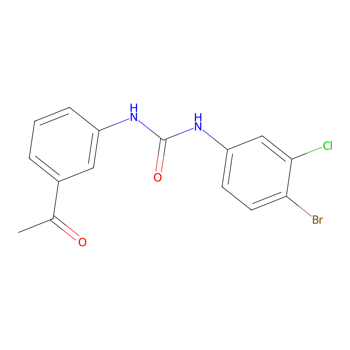 1-(3-Acetylphenyl)-3-(4-bromo-3-chlorophenyl)urea molecular structure, CAS 708234-14-4