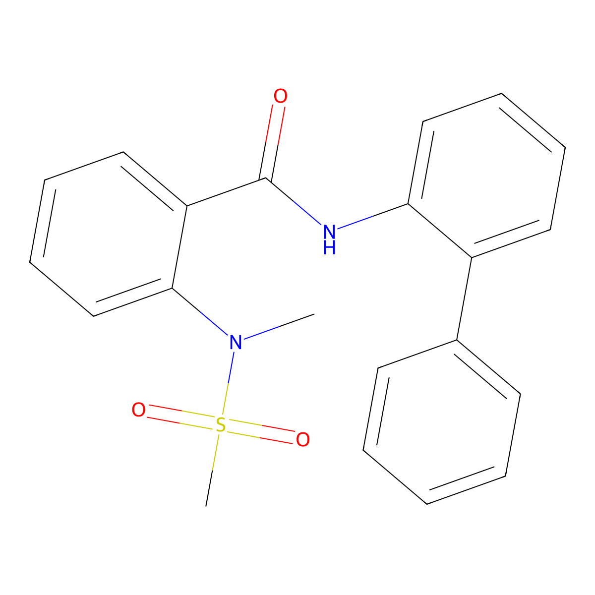 2-[methyl(methylsulfonyl)amino]-N-(2-phenylphenyl)benzamide molecular structure, CAS 708234-20-2
