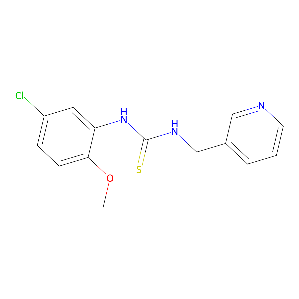 1-(5-Chloro-2-methoxyphenyl)-3-(pyridin-3-ylmethyl)thiourea molecular structure, CAS 708234-44-0