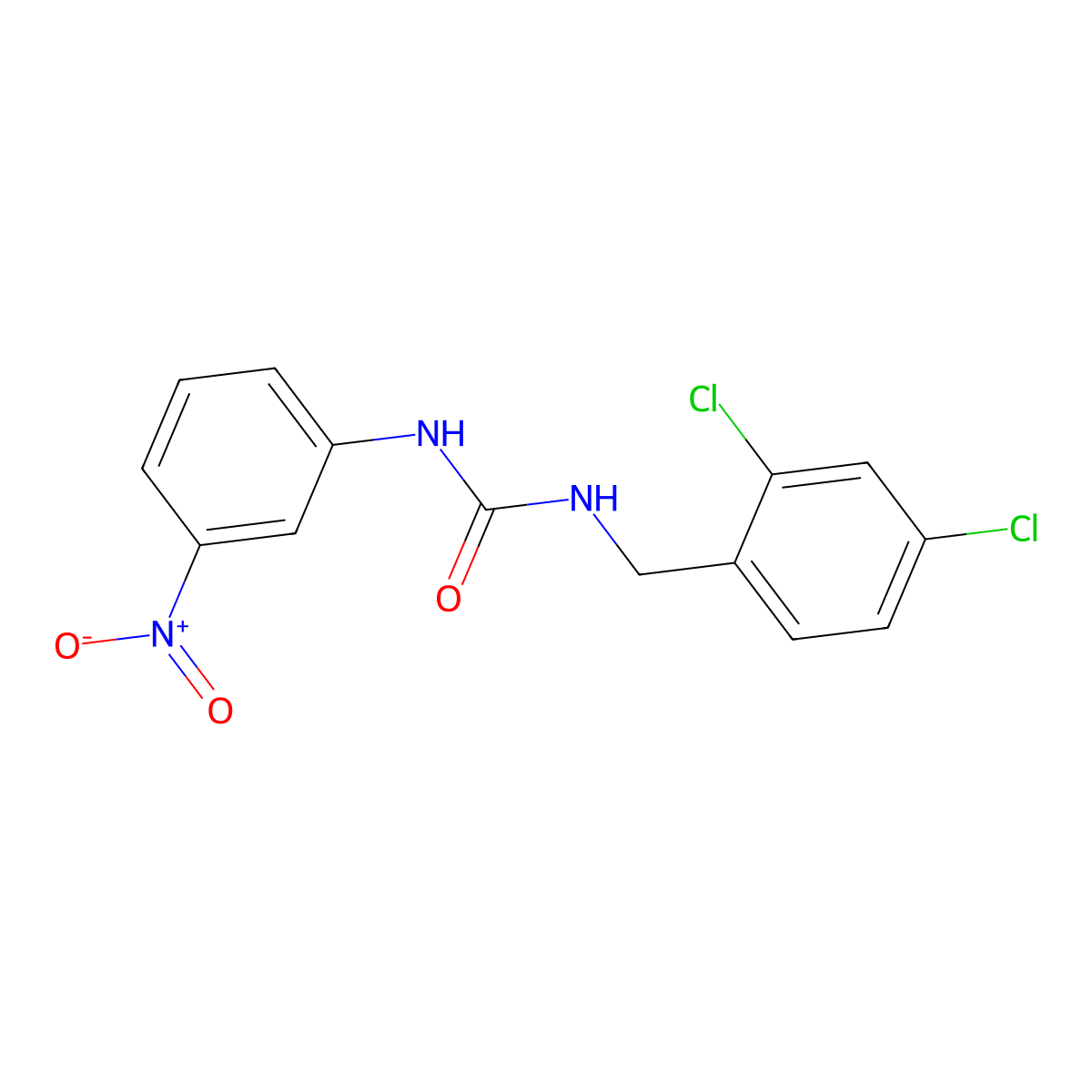 1-[(2,4-Dichlorophenyl)methyl]-3-(3-nitrophenyl)urea molecular structure, CAS 708234-82-6
