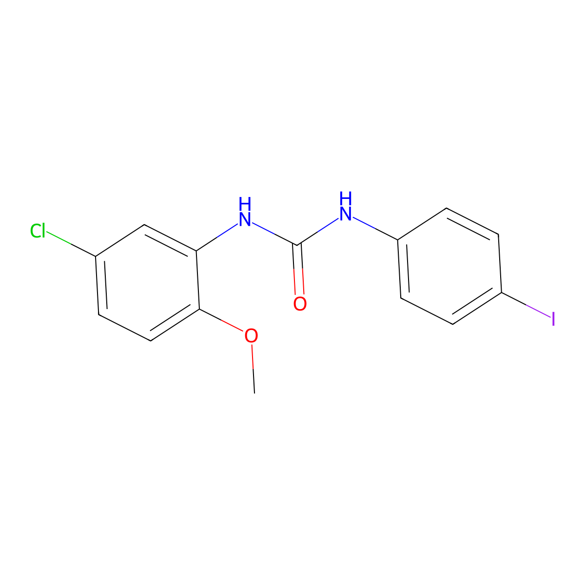 1-(5-Chloro-2-methoxyphenyl)-3-(4-iodophenyl)urea molecular structure, CAS 708235-28-3