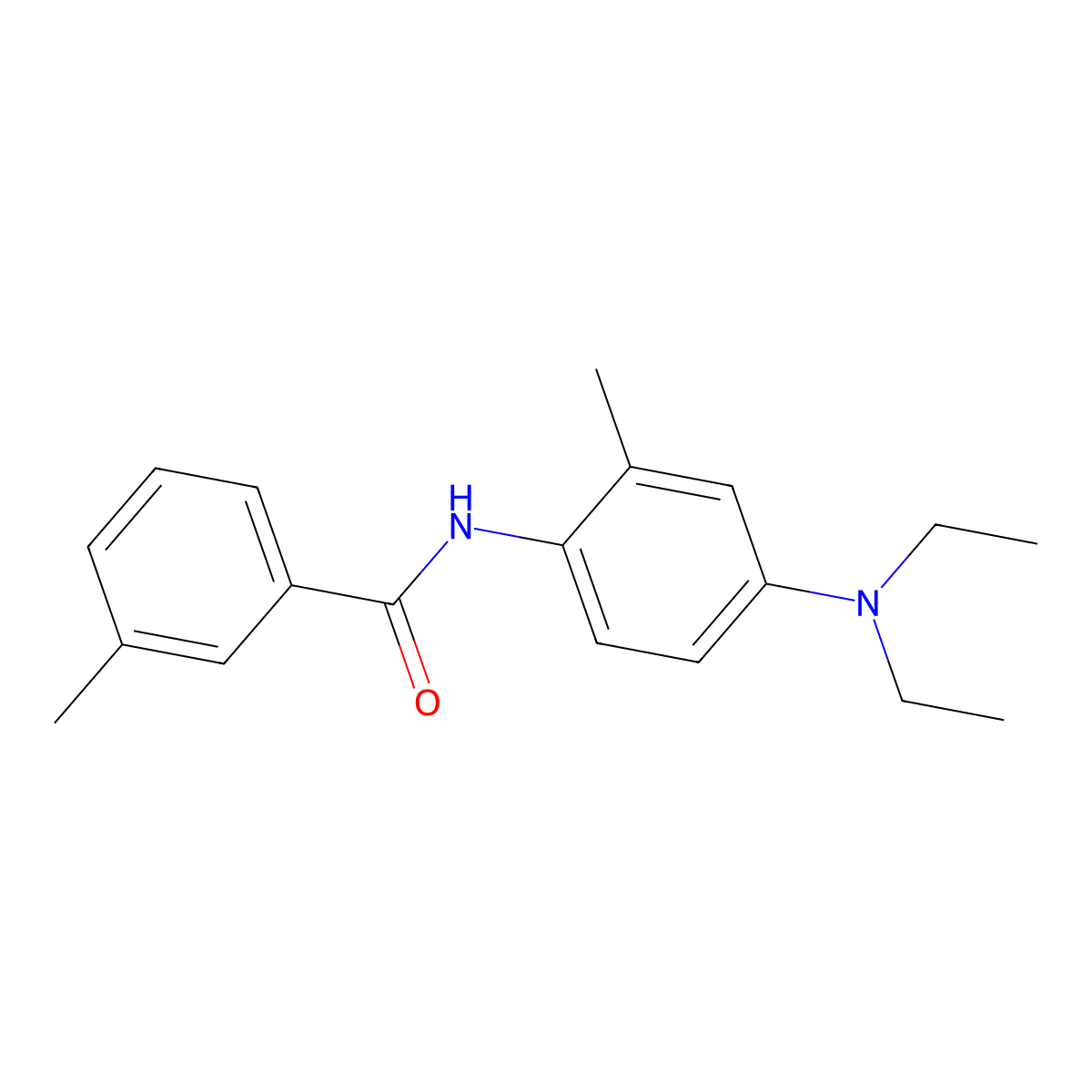 N-[4-(diethylamino)-2-methylphenyl]-3-methylbenzamide molecular structure, CAS 708235-50-1
