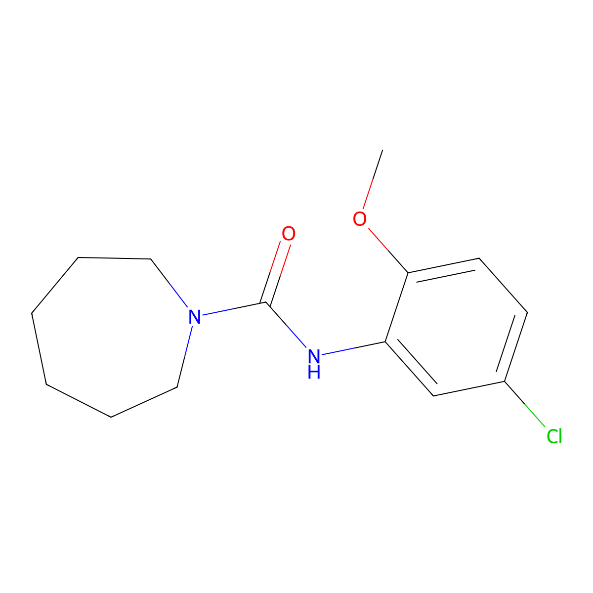 N-(5-chloro-2-methoxyphenyl)azepane-1-carboxamide molecular structure, CAS 708235-70-5