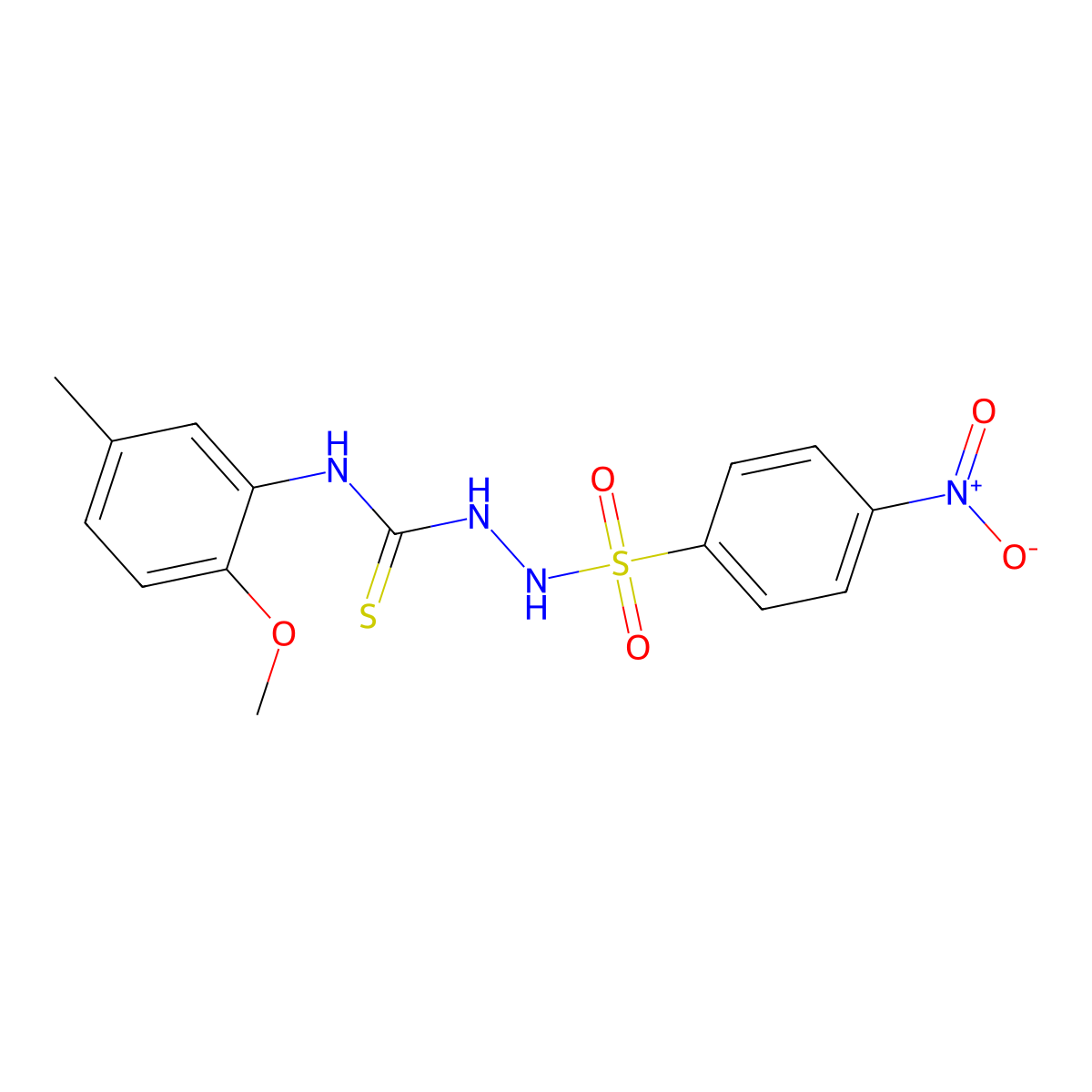 1-(2-Methoxy-5-methylphenyl)-3-[(4-nitrophenyl)sulfonylamino]thiourea molecular structure, CAS 708236-05-9