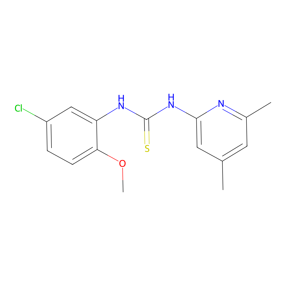 1-(5-Chloro-2-methoxyphenyl)-3-(4,6-dimethylpyridin-2-yl)thiourea molecular structure, CAS 708236-27-5