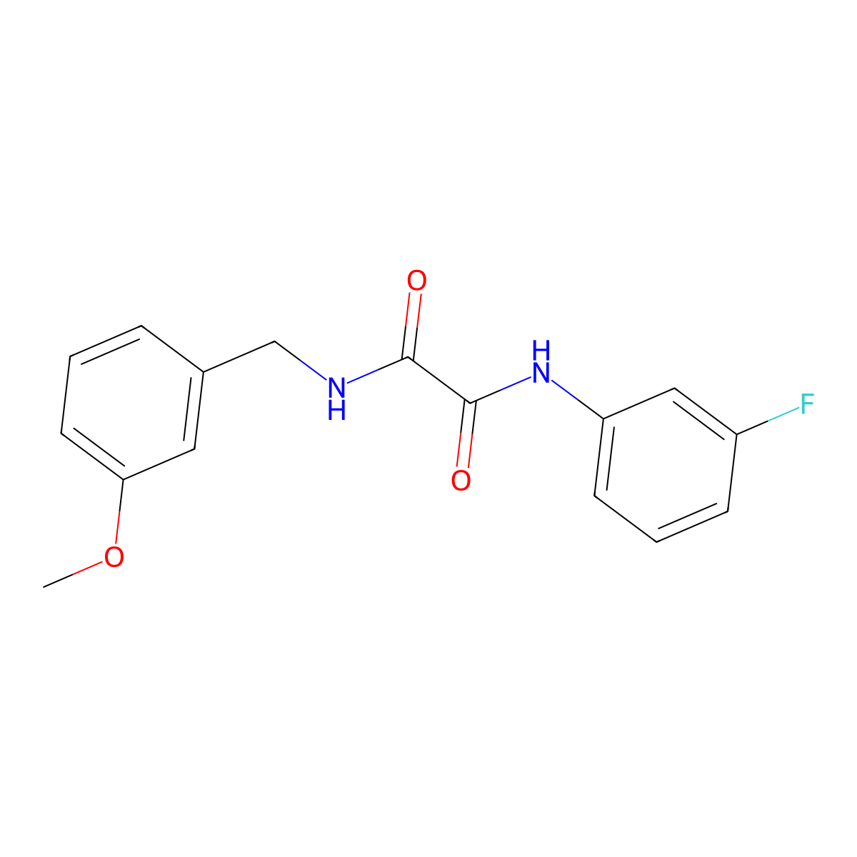 N1-(3-fluorophenyl)-N2-(3-methoxybenzyl)oxalamide molecular structure, CAS 708236-36-6