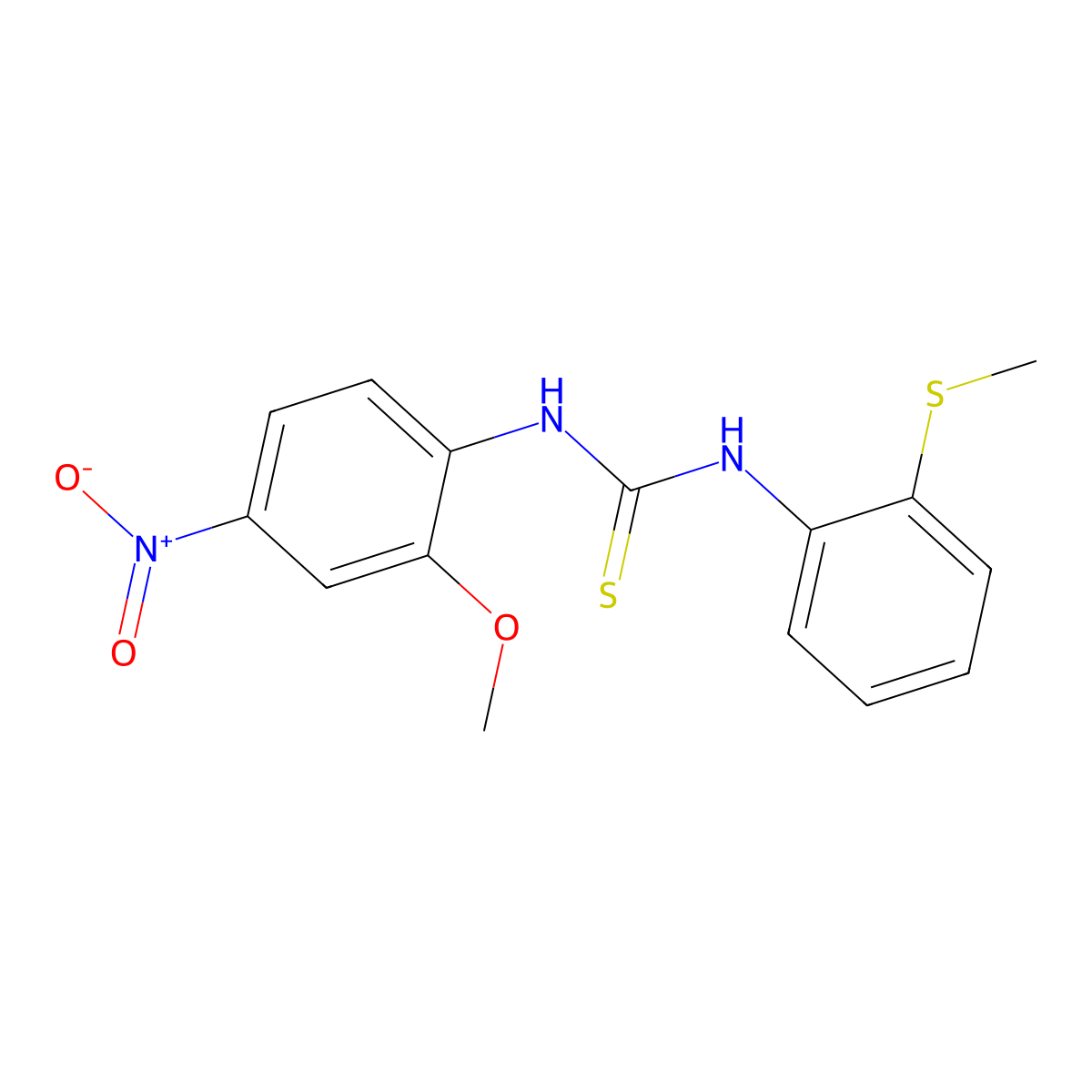 1-(2-Methoxy-4-nitrophenyl)-3-(2-methylsulfanylphenyl)thiourea molecular structure, CAS 708236-78-6