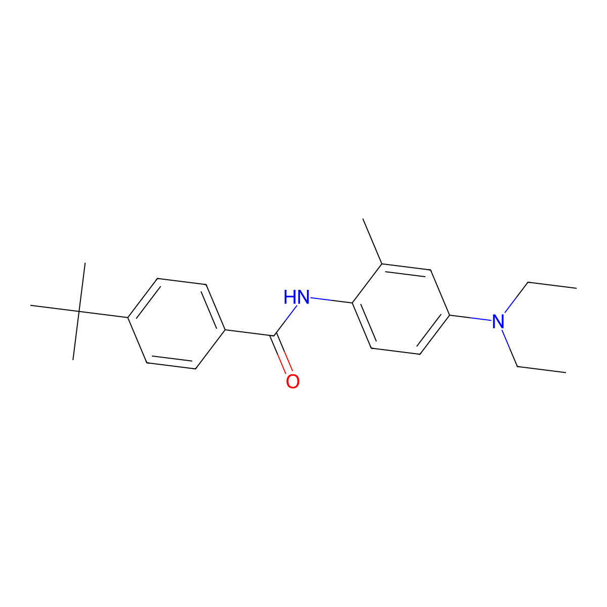 4-tert-butyl-N-[4-(diethylamino)-2-methylphenyl]benzamide molecular structure, CAS 708237-04-1