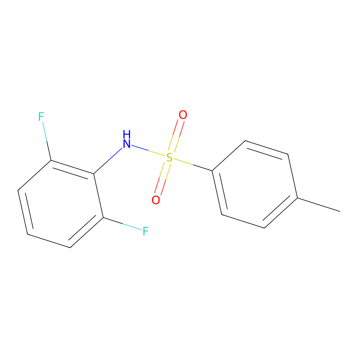 N-(2,6-difluorophenyl)-4-methylbenzenesulfonamide molecular structure, CAS 708237-25-6
