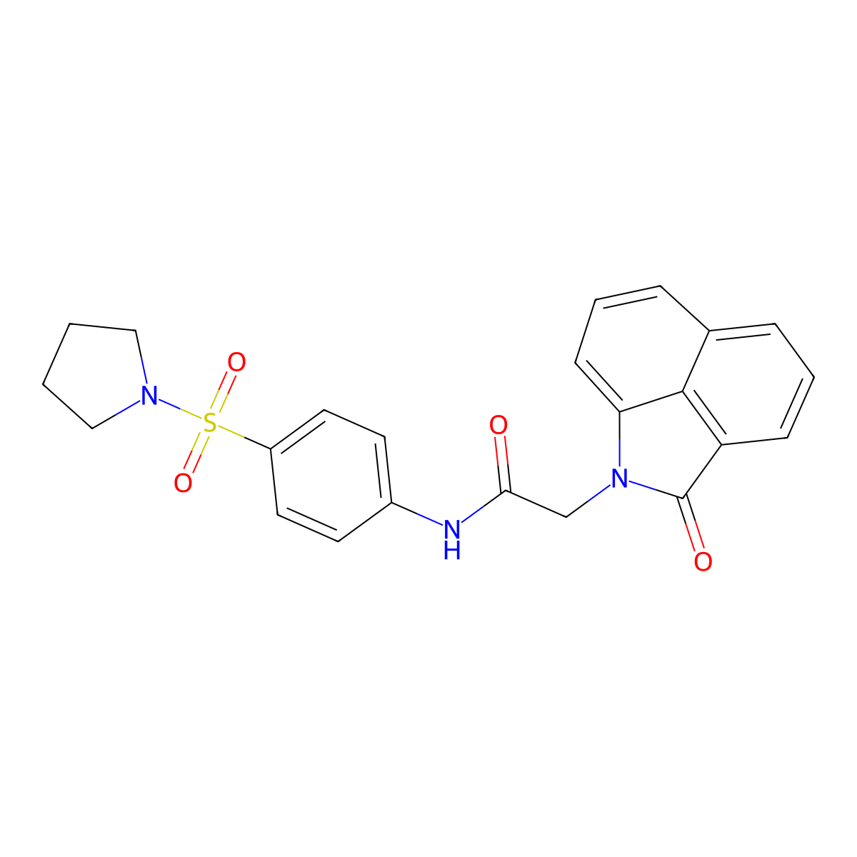 2-(2-oxobenzo[cd]indol-1(2H)-yl)-N-[4-(pyrrolidin-1-ylsulfonyl)phenyl]acetamide molecular structure, CAS 708237-27-8