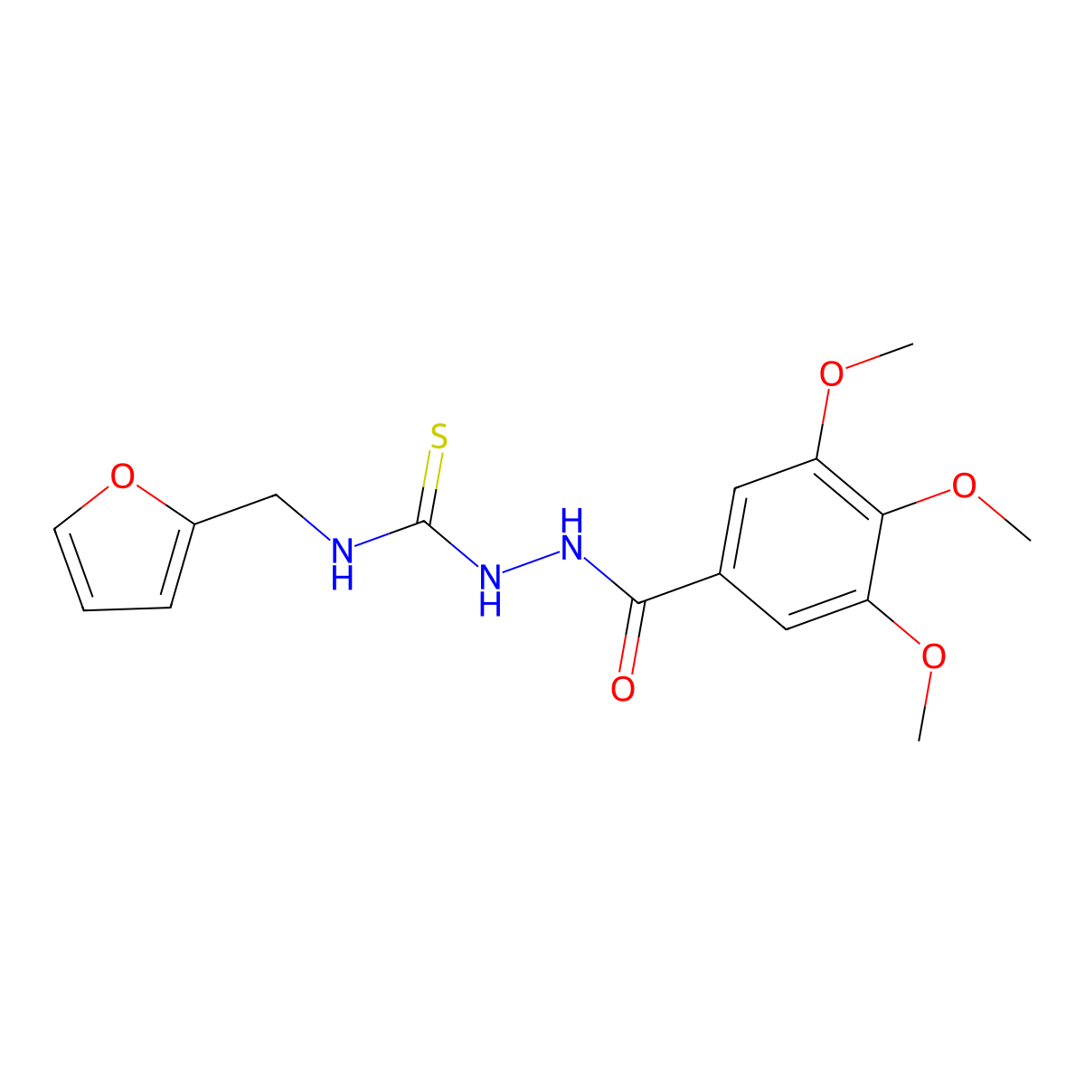 1-(Furan-2-ylmethyl)-3-[(3,4,5-trimethoxybenzoyl)amino]thiourea molecular structure, CAS 708237-49-4