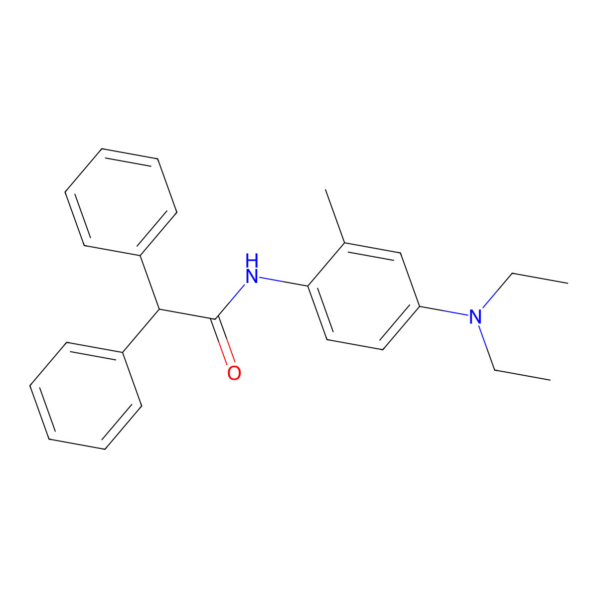 N-[4-(diethylamino)-2-methylphenyl]-2,2-diphenylacetamide molecular structure, CAS 708237-93-8