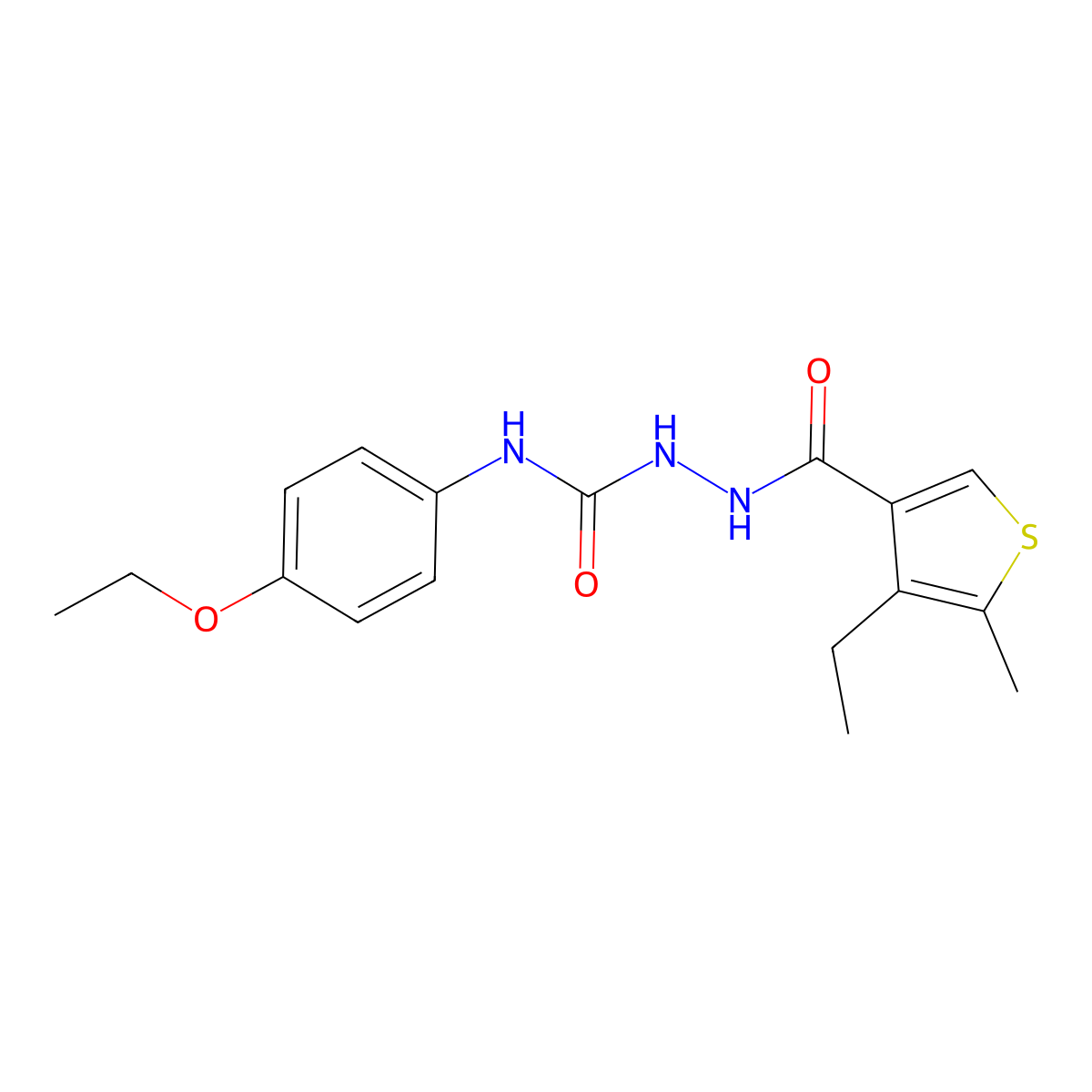 1-(4-Ethoxyphenyl)-3-[(4-ethyl-5-methylthiophene-3-carbonyl)amino]urea molecular structure, CAS 708238-14-6