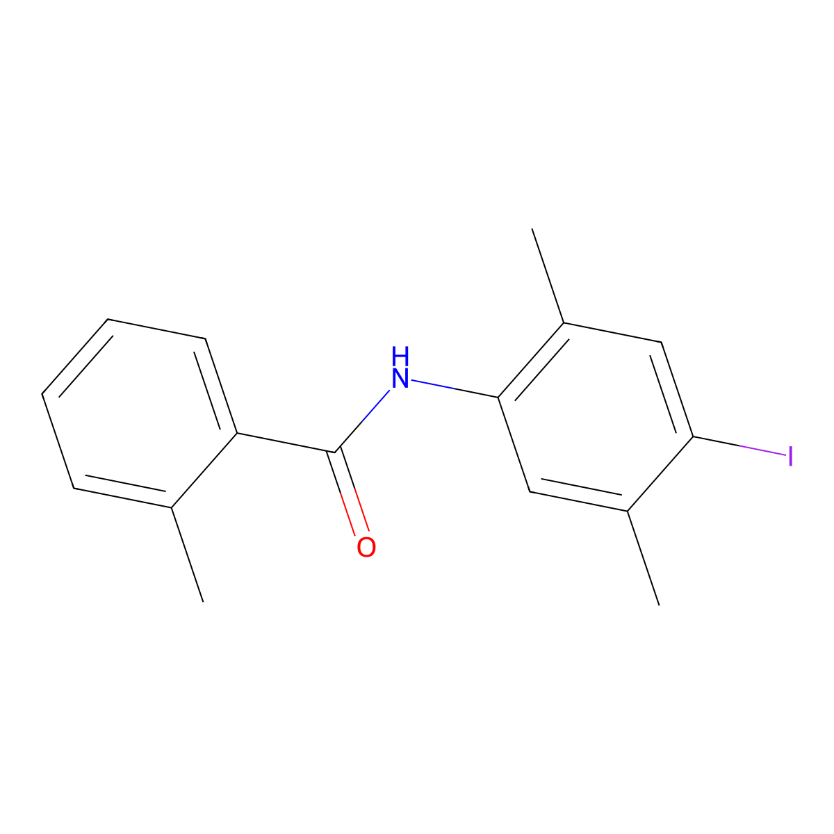 N-(4-iodo-2,5-dimethylphenyl)-2-methylbenzamide molecular structure, CAS 708238-35-1