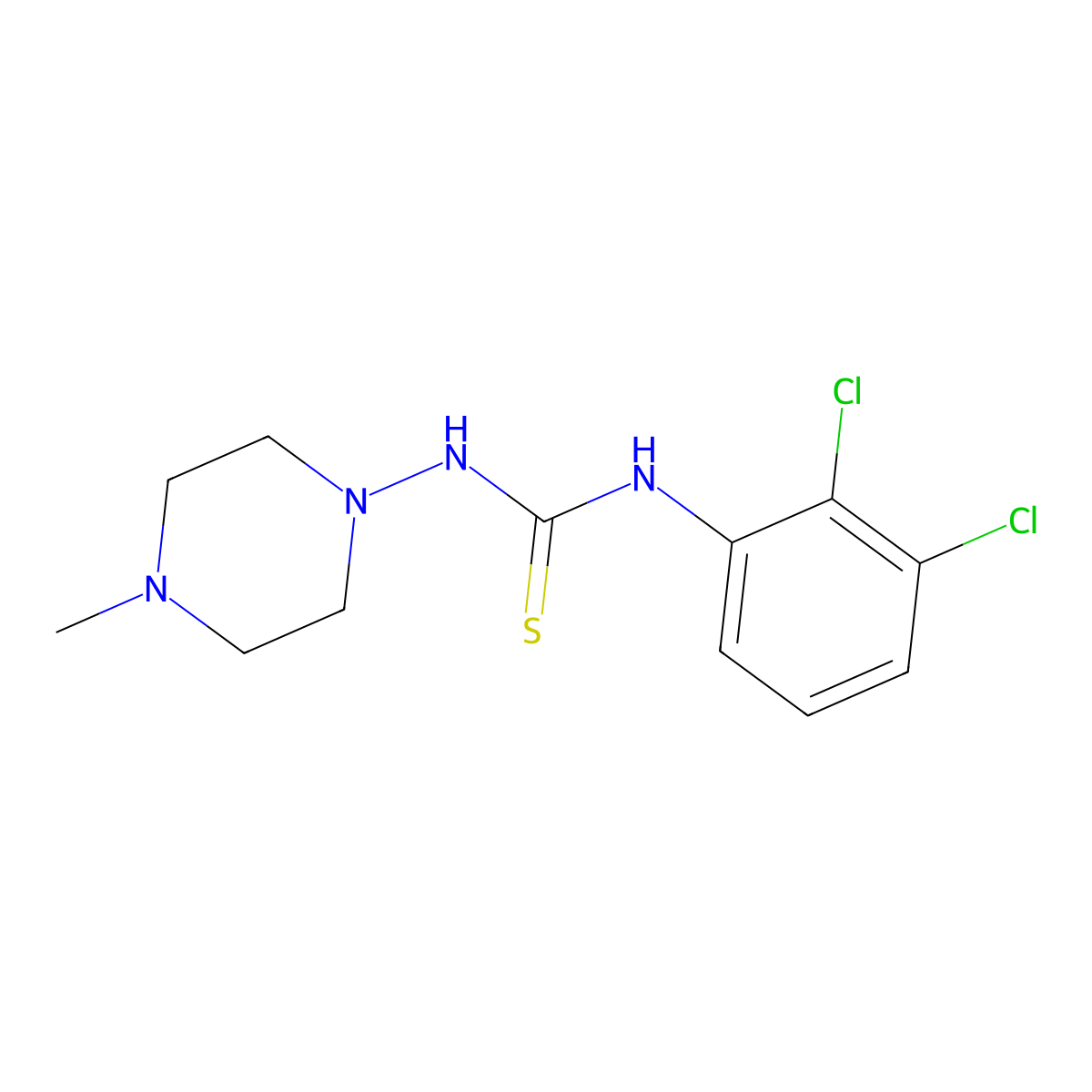 1-(2,3-Dichlorophenyl)-3-(4-methylpiperazin-1-yl)thiourea molecular structure, CAS 708238-51-1