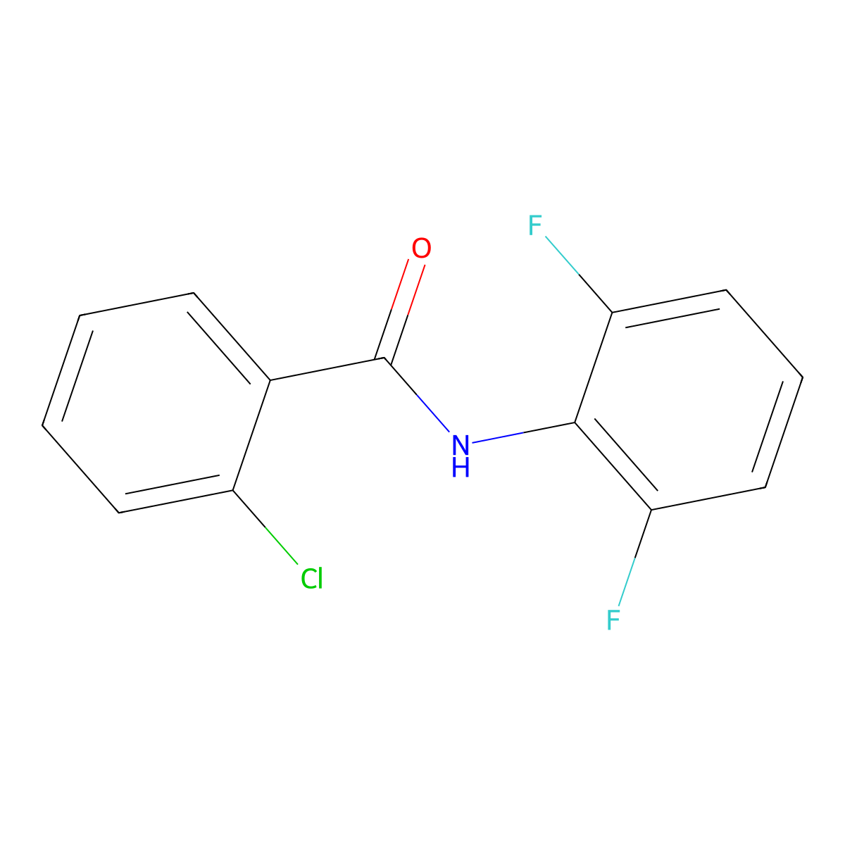 2-chloro-N-(2,6-difluorophenyl)benzamide molecular structure, CAS 708238-75-9
