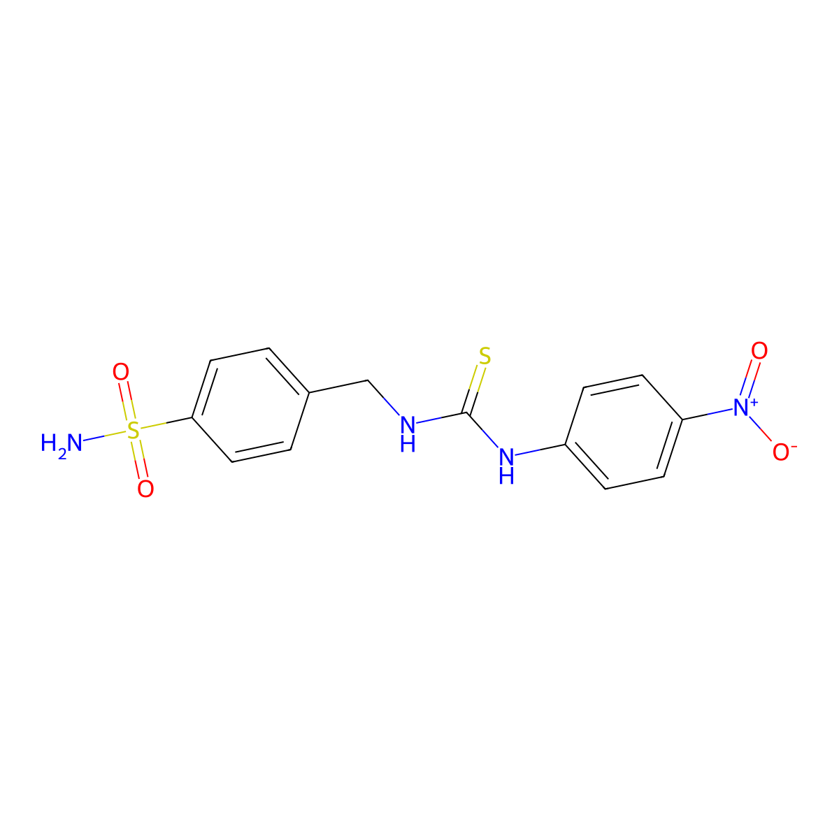 1-(4-Nitrophenyl)-3-[(4-sulfamoylphenyl)methyl]thiourea molecular structure, CAS 708239-26-3