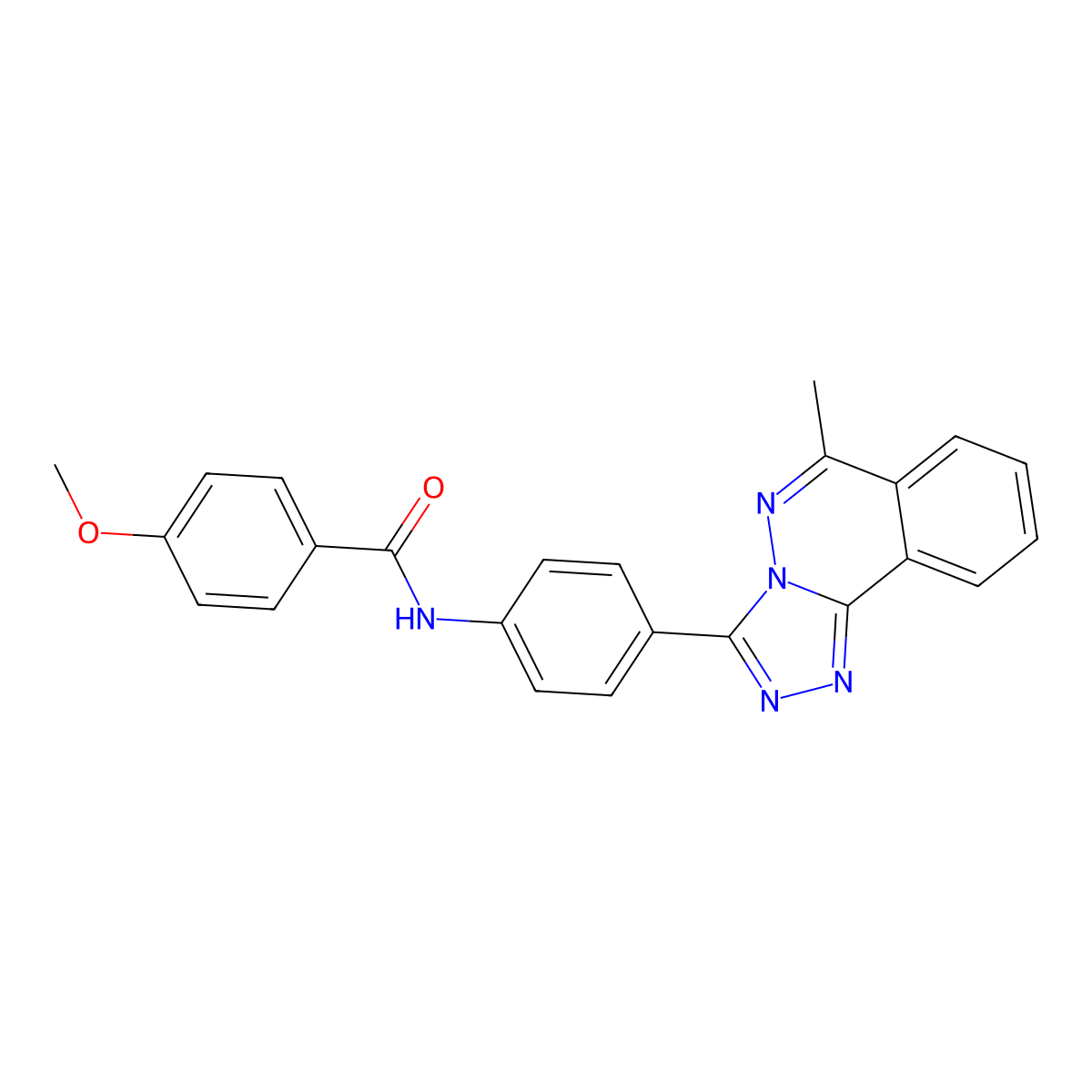 4-methoxy-N-[4-(6-methyl[1,2,4]triazolo[3,4-a]phthalazin-3-yl)phenyl]benzamide molecular structure, CAS 708239-83-2