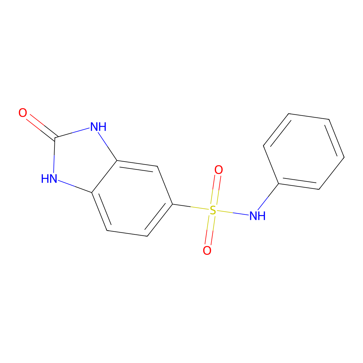 2-oxo-N-phenyl-2,3-dihydro-1H-benzimidazole-5-sulfonamide molecular structure, CAS 708239-87-6