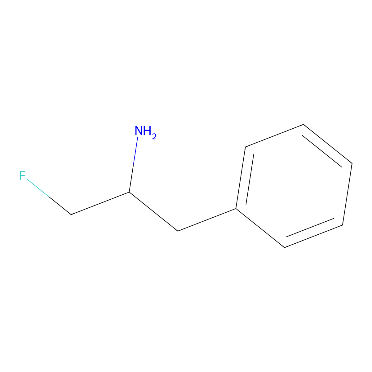 1-Fluoro-3-phenylpropan-2-amine molecular structure, CAS 70824-86-1
