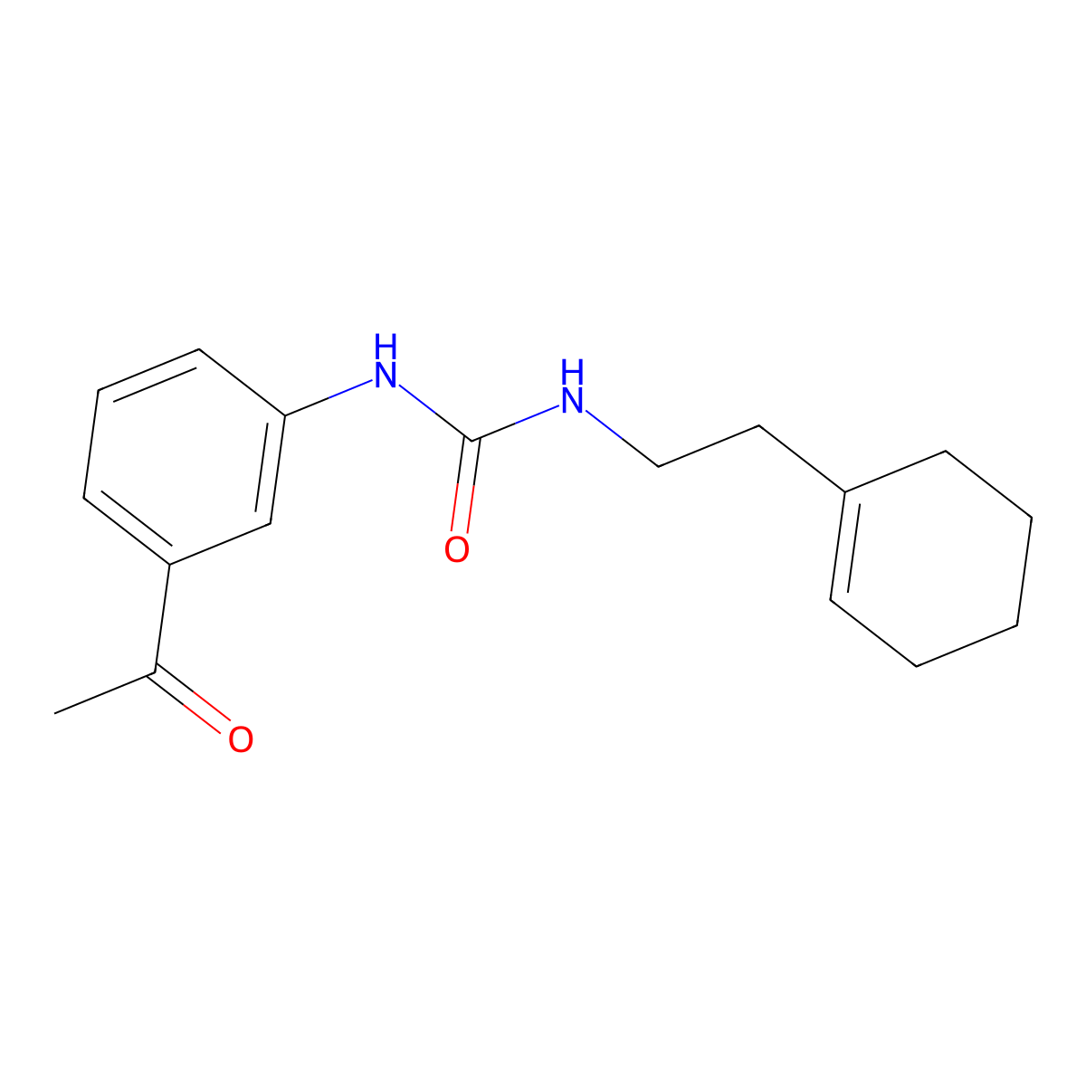 1-(3-Acetylphenyl)-3-[2-(cyclohexen-1-yl)ethyl]urea molecular structure, CAS 708240-24-8