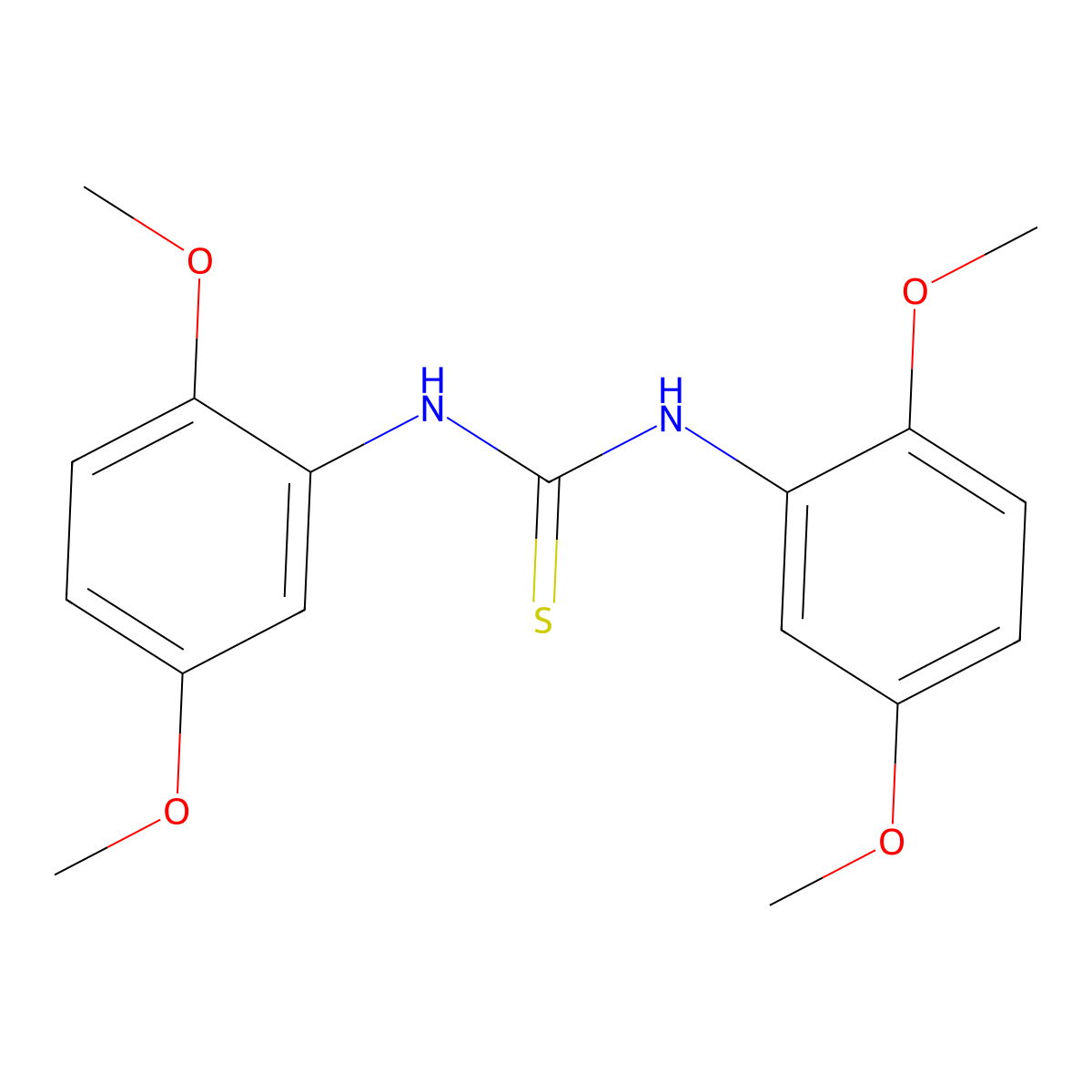 1,3-Bis(2,5-dimethoxyphenyl)thiourea molecular structure, CAS 708240-48-6