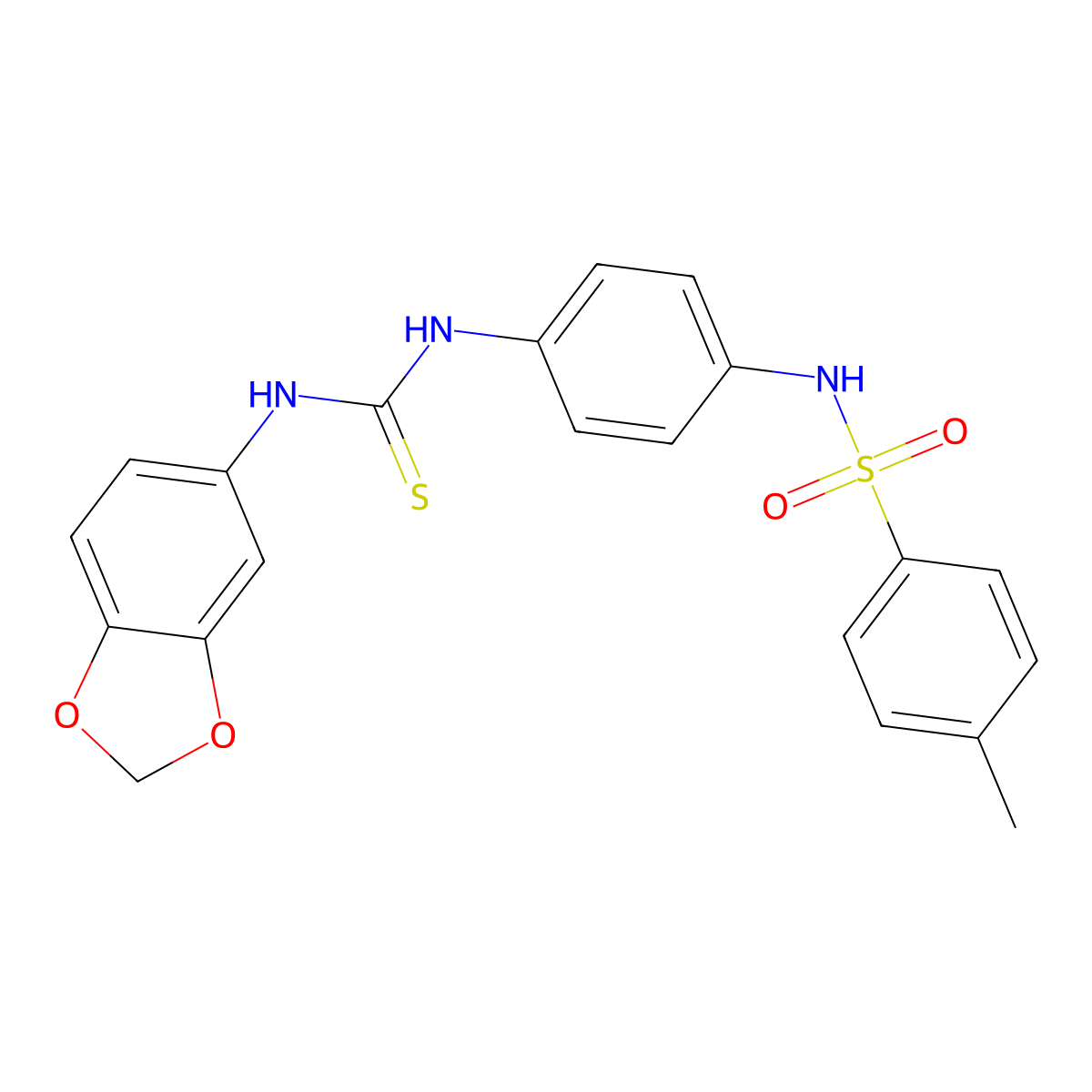 1-(1,3-Benzodioxol-5-yl)-3-[4-[(4-methylphenyl)sulfonylamino]phenyl]thiourea molecular structure, CAS 708241-39-8