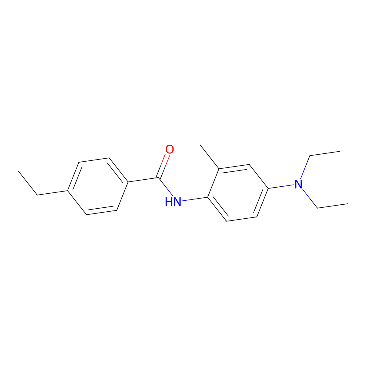 N-[4-(diethylamino)-2-methylphenyl]-4-ethylbenzamide molecular structure, CAS 708241-41-2