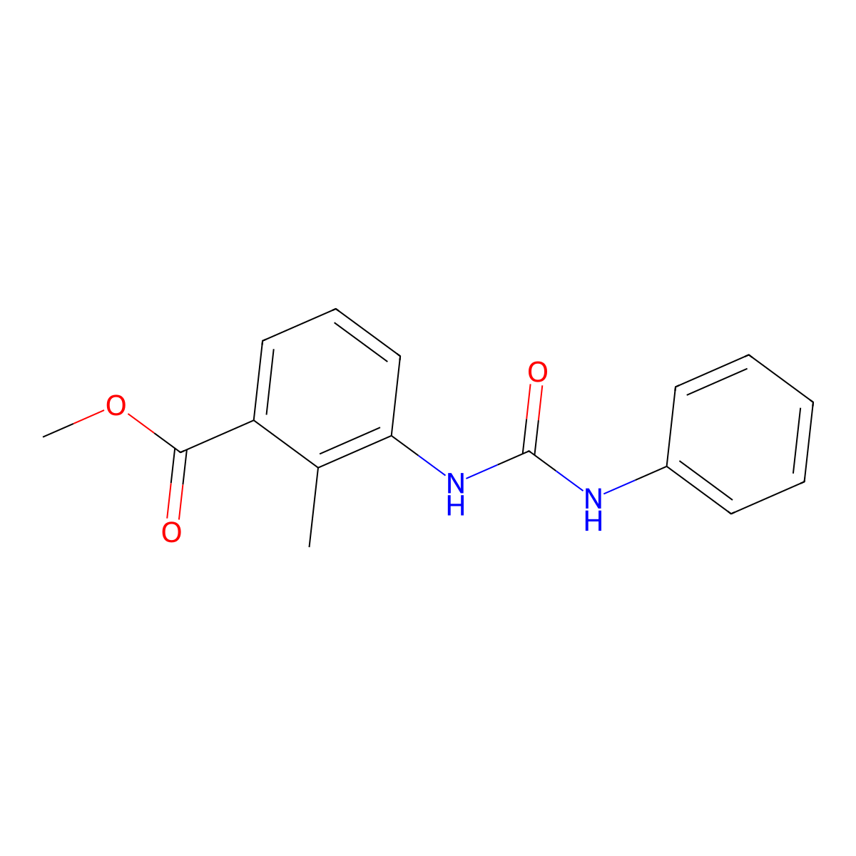 Methyl 2-methyl-3-[(phenylcarbamoyl)amino]benzoate molecular structure, CAS 708241-71-8