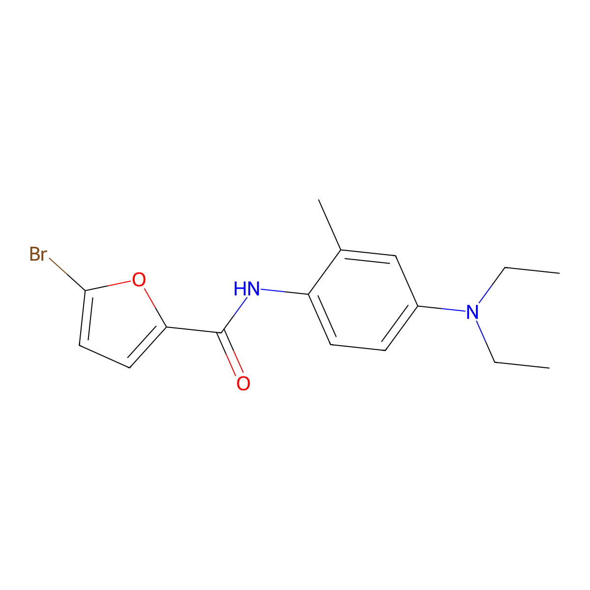 5-bromo-N-[4-(diethylamino)-2-methylphenyl]furan-2-carboxamide molecular structure, CAS 708241-74-1