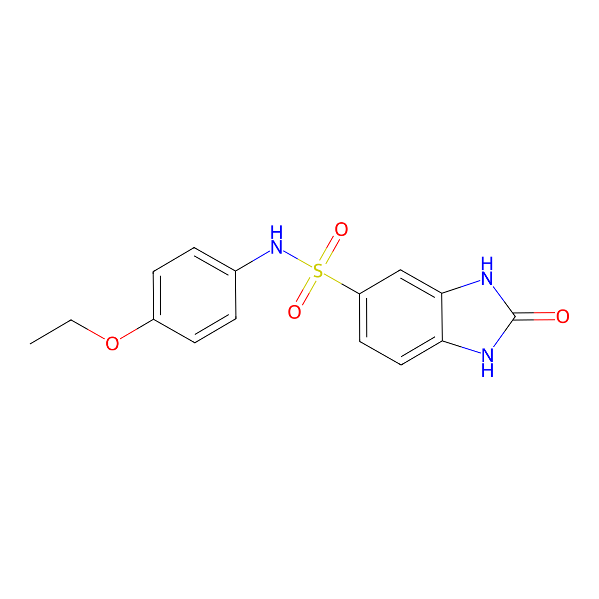 N-(4-ethoxyphenyl)-2-oxo-1,3-dihydrobenzimidazole-5-sulfonamide molecular structure, CAS 708241-82-1