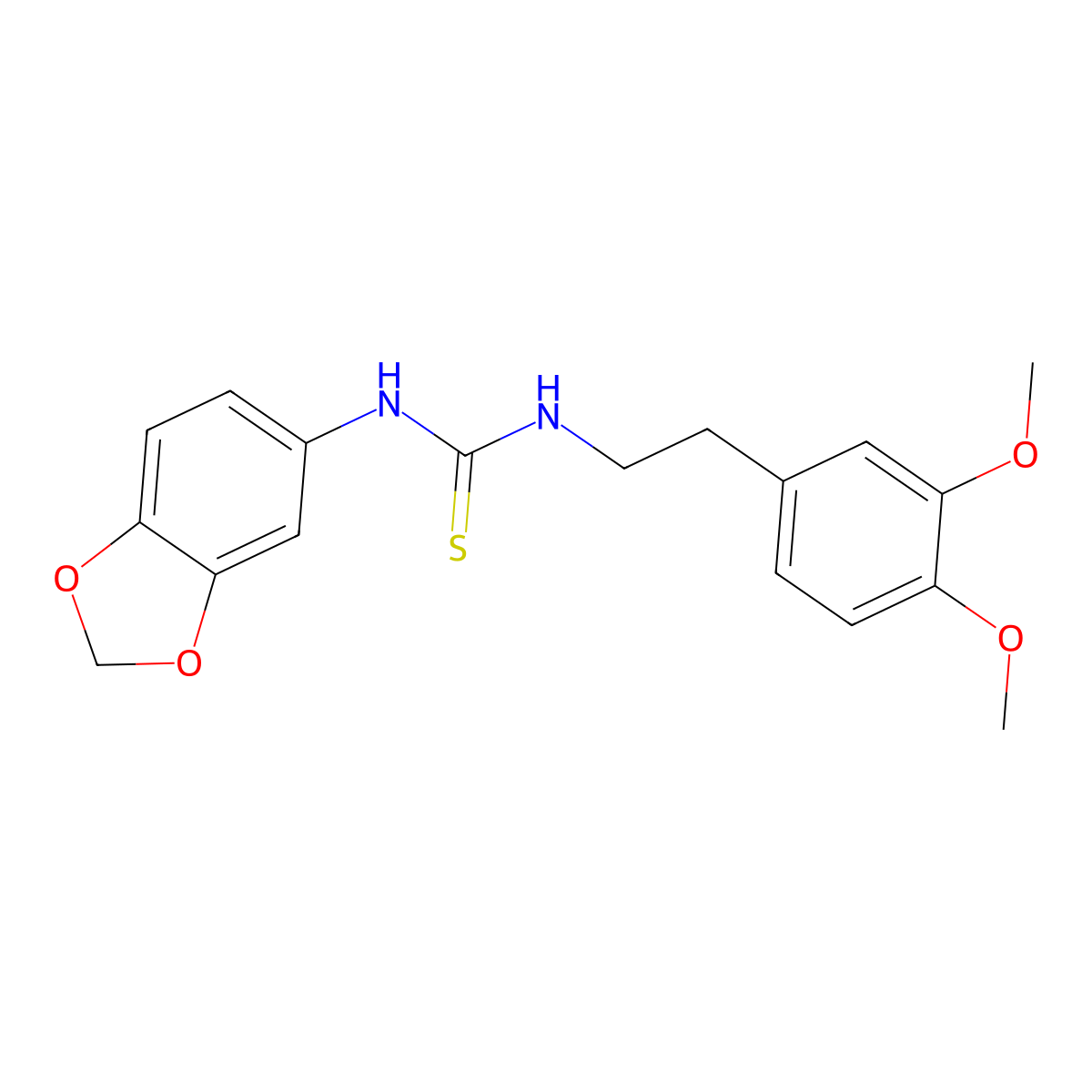 1-(1,3-Benzodioxol-5-yl)-3-[2-(3,4-dimethoxyphenyl)ethyl]thiourea molecular structure, CAS 708242-01-7